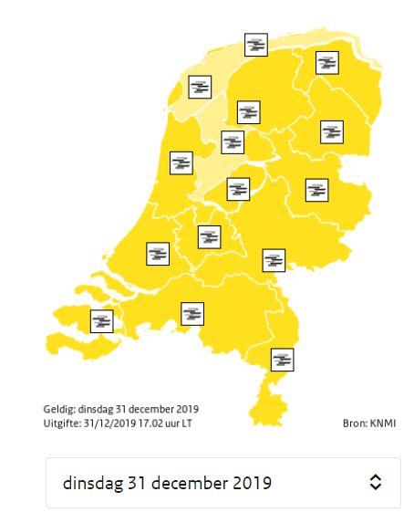 knmi code geel mist